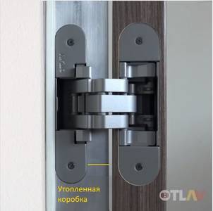 Петля скрытая для компланарных дверей, универсальная, 3D, 130x32/25 мм, 60 кг, цамак и алюминий, с 4 накладками и 4 винтами для крепления накладок, черный матовый Изображение 11