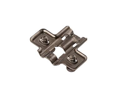 Планка монтажная для петель Alphalux  Titan, Clip-on, H=0, крестовая, с предустановленными евровинтами, титан Изображение 3