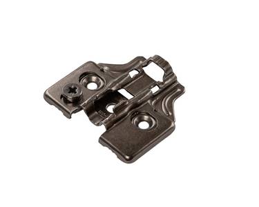 Планка монтажная для петель Alphalux  Titan, Clip-on, H=2, крестовая, под саморез, с эксцентриковой регулировкой, титан Изображение 2