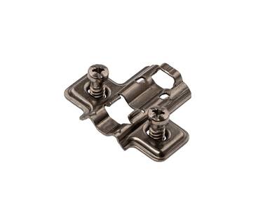 Планка монтажная для петель Alphalux  Titan, Clip-on, H=2, крестовая, с предустановленными евровинтами, титан Изображение 2