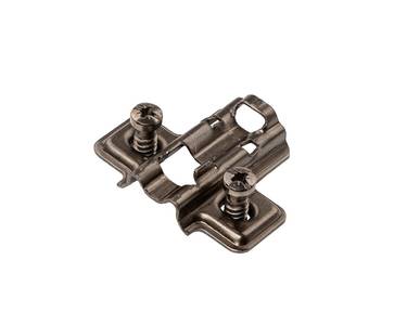 Планка монтажная для петель Alphalux  Titan, Clip-on, H=4, крестовая, с предустановленными евровинтами, титан Изображение 2