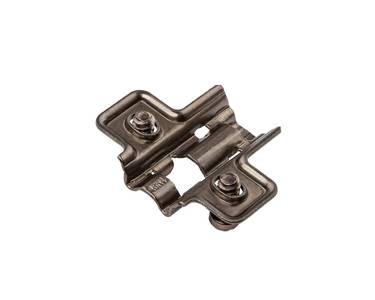 Планка монтажная для петель Alphalux  Titan, Clip-on, H=4, крестовая, с предустановленными евровинтами, титан Изображение 3