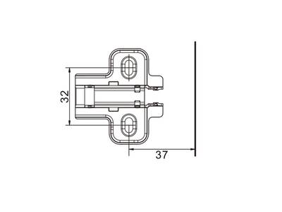 Планка монтажная для петель DTC Pivot Star Anyway Clip-on, H=2, крестовая, под саморез Изображение 5