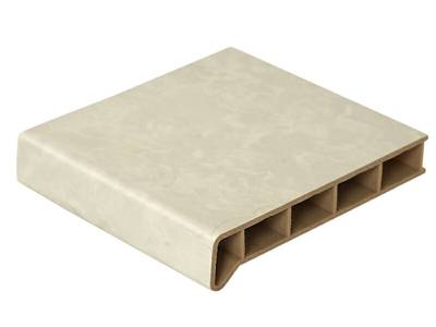 Подоконник пластиковый Moeller 150мм, светлый мрамор матовый Изображение 2