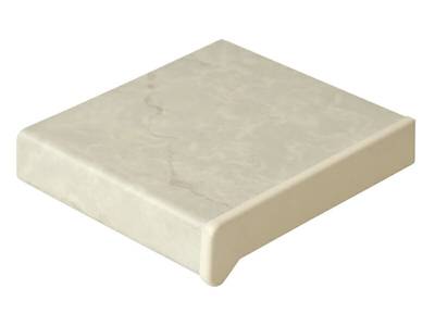 Подоконник пластиковый Moeller 500мм, светлый мрамор матовый Изображение