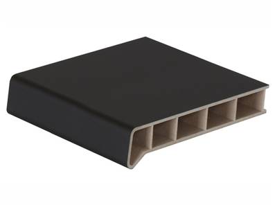 Подоконник пластиковый Moeller 300мм, черный ультраматовый (clean-touch) 5,5м Изображение