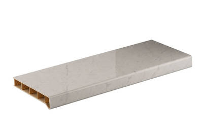 Подоконник пластиковый Moeller 500мм, каррарский мрамор глянцевый Изображение