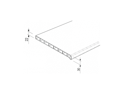 Подоконник пластиковый Moeller 500мм, каррарский мрамор глянцевый Изображение 2