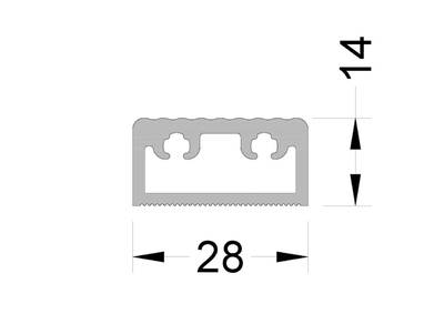 Порог 28/14  мм. неокр. 6м. S44 Изображение