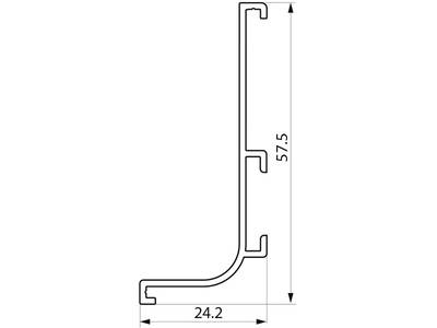 Профиль GOLA FIRMAX L-образный для нижних баз L=4200mm, алюминий Изображение 2