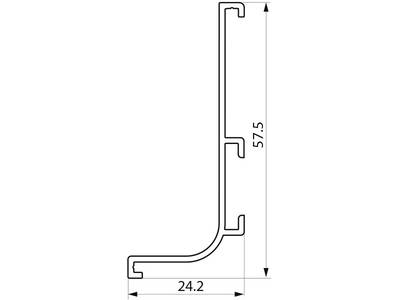 Профиль GOLA FIRMAX L-образный для нижних баз L=4200mm, алюминий белый Изображение 2