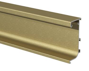Профиль GOLA FIRMAX L-образный для нижних баз с пазом д/светодиодной ленты, L=4200mm, алюминий золото браш Изображение