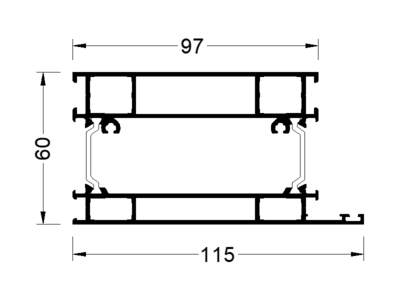 Профиль цоколя ALUMARK 115/97 мм 6м RAL9016 Изображение