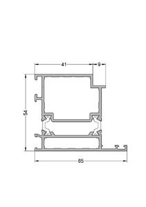 Профиль дверной рамы внутреннего открывания ALUMARK 65/41 мм 6.5м Неокрашенный Изображение