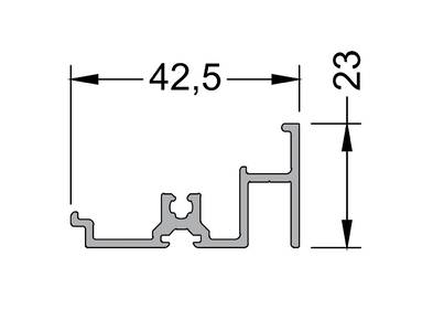 Профиль подцокольный для дверей ALUMARK 6м Нокрашенный Изображение