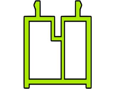 Профиль подставочный, совместим с профилем KBE 58, 6.5 м Изображение