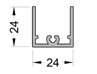 Профиль рамы вент. решетки, 24 х 24 мм 6м Неокрашенный Изображение