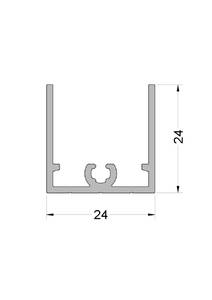 Профиль рамы вент. решетки, 24 х 24 мм 6м Неокрашенный Изображение 2
