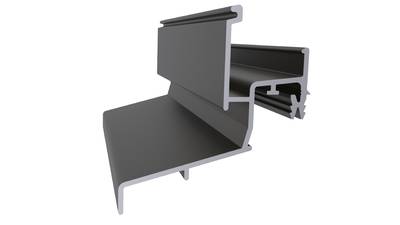 Профиль водоотводный, N22/34, алюминий, темная бронза, АЛЮСТАРТ Изображение