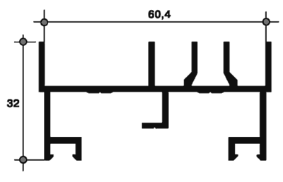 640-03 Рама боковая, белая, 6,0 м Изображение