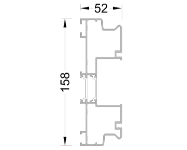 Рама двухполозная 158мм.., 6.5 м неокрас Изображение