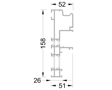 Рама однополозная 158мм., 6.5 м RAL9016 Изображение