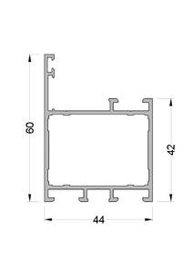 Рама оконная ALUMARK 60/42 мм 6м Неокрашенный Изображение