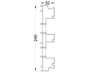 Рама трехполозная 246мм., 6.5 м RAL9016 Изображение 2