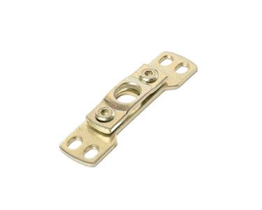 Рег. ответная планка дверного шпингалета для порога, плоская, высота 9,2 мм. отверстие под ригель 11*13,5 мм Изображение