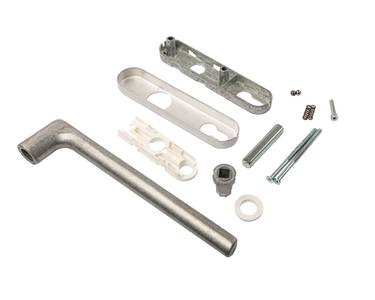 Ручка Internika с PZ, длина ручки 240 мм, штифт 10*10, L=62, винты М5*85, неокрас Изображение 2