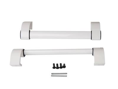 Ручка дверная прямая межосевое расстояние 350 мм с креплениями (58-72 мм) цвет: белый Изображение 7