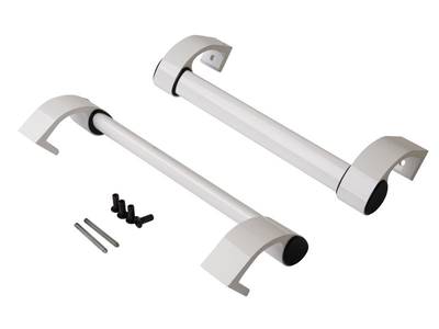 Ручка дверная прямая межосевое расстояние 350 мм с креплениями (58-72 мм) цвет: белый Изображение 2