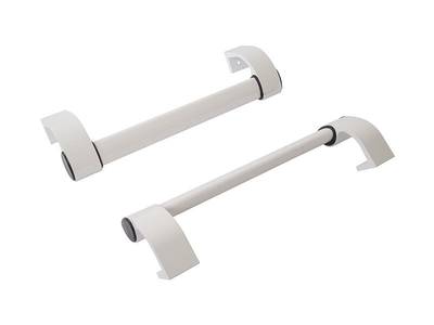 Ручка дверная прямая межосевое расстояние 350 мм с креплениями (58-72 мм) цвет: белый Изображение 4