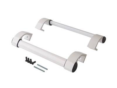 Ручка дверная прямая межосевое расстояние 350 мм с креплениями (58-72 мм) цвет: белый Изображение 8