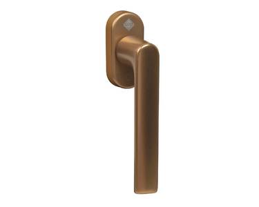 Ручка оконная алюминиевая  HOPPE Hamburg SecuForte с логотипом VEKA, штифт vario fit 32-42 мм, 45°, 2 винта М5х45,  2 винта М5х50, бронза Изображение 4