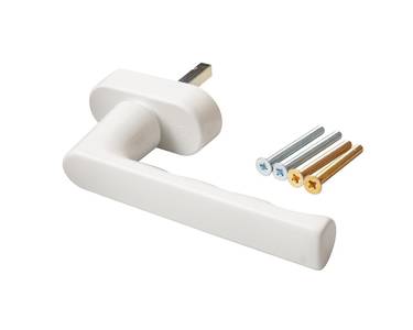 Ручка оконная HOPPE Hamburg SecuForte, штифт vario fit 32-42 мм, белая, 2 винта Изображение 3