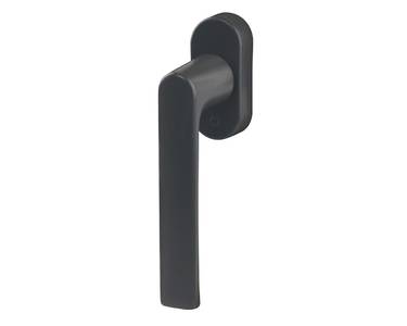Ручка оконная алюминиевая  HOPPE Hamburg SecuForte, штифт vario fit 32-42 мм, 45°, 2 винта М5х45,  2 винта М5х50, антрацит RAL7016 Изображение 2