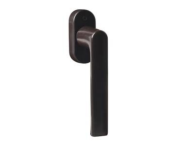 Ручка оконная алюминиевая  HOPPE Hamburg SecuForte, штифт vario fit 32-42 мм, 45°, 2 винта М5х45,  2 винта М5х50, коричневая Изображение 5