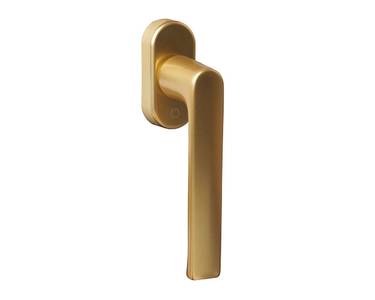 Ручка оконная алюминиевая  HOPPE Hamburg SecuForte, штифт vario fit 32-42 мм, 45°, 2 винта М5х45,  2 винта М5х50, золото Изображение 5