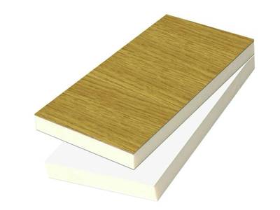 Сэндвич-панель POS HPL/PVC 32х1300х3000 LG орех/белый Изображение