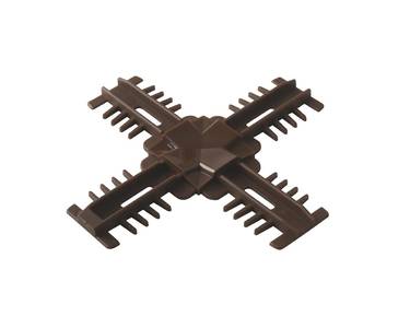 Соединение декоративное крестовое Isabel, 18x8, коричневое для двустороннего профиля Изображение 3