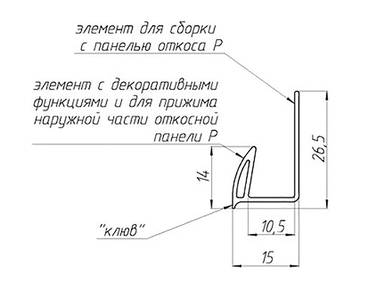 Стартовый профиль Qunell KNL St-25 мм, темный дуб (Renolit 2052-089) Изображение 2