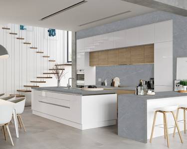 Стеновая панель  R3 FS120 B1 Ларго серый, 4100х655х6 мм Изображение 3