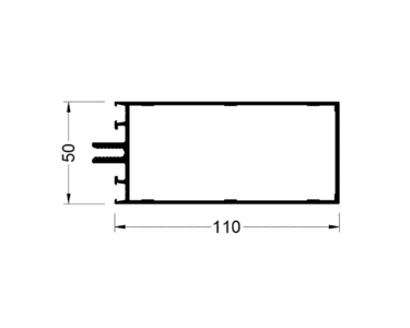Стойка и Ригель 110 мм 6,8м  RAL9016 Изображение