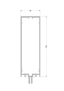 Стойка и ригель ALUMARK 155 мм 6.8м Белый RAL9016 Изображение