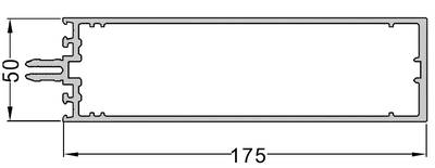 Стойка и ригель ALUMARK 175 мм 6.8м Белый RAL9016 Изображение