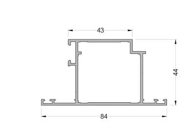 Створка-T дверная ALUMARK 84/43 мм 6,5м Белая RAL9016 Изображение 2
