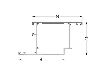 Створка дверная-Z ALUMARK 61/66 мм 6,5м Белая RAL9016 Изображение 2