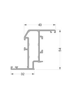 Створка оконная ALUMARK 32/43 мм 6м RAL9016 Изображение