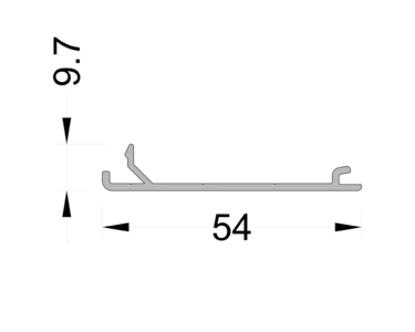 Торцевая накладка вертикальная  ALUMARK 6.0 м Неокрашенный Изображение